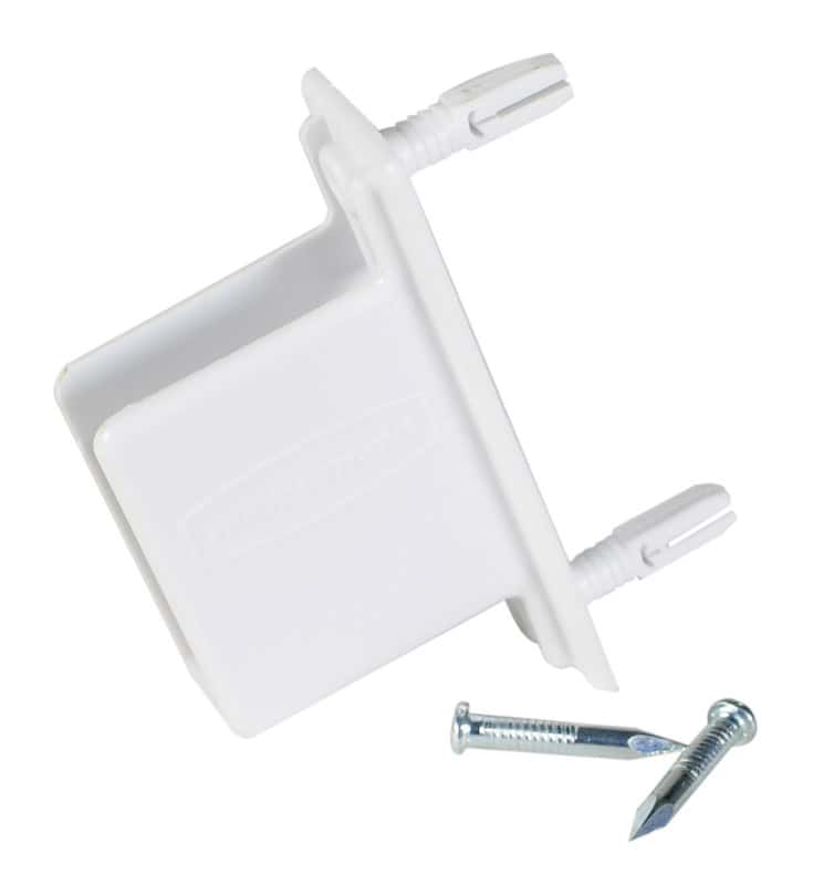 Rubbermaid 50-Piece Fixed Mount Back Clip Wall Drill Shelving White Plastic